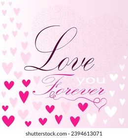 Valentine´´´ˇ postcard , greeting card with hears and saying,sstkLOVE