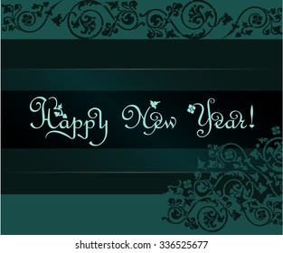 A postcard with greetings. Happy New Year