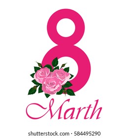 Postcard Greetings from the Women's Day March 8