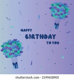 The postcard happy birthday to you. Vector illustration