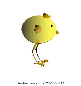 Postcard Feliz Pascua. Niñita amarilla. Ilustración del vector