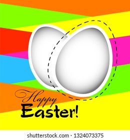 Postcard. Happy easter. Vector