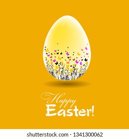 Postcard. Happy easter. Vector