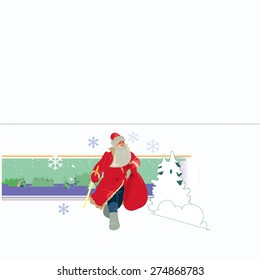 Postcard Happy New Year. Vector