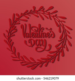 Postcard Happy Valentine's Day. Vector.