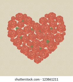 Postcard with heart