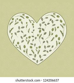 Postcard with heart