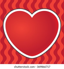 Postcard heart background. Vector illustration