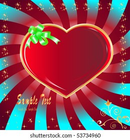 postcard heart, holiday