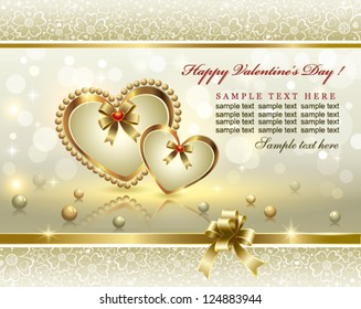 postcard with hearts