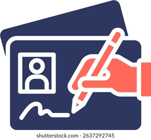 Postcard Icon Glyph Color Vector Illustration