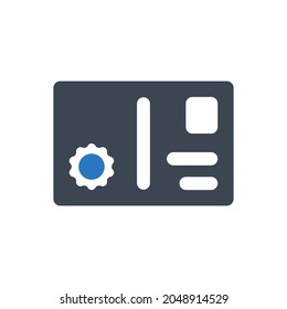 Icono de postal sobre fondo blanco