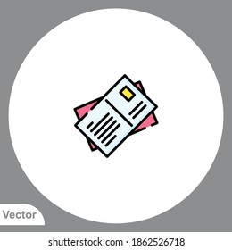 Postcard icon sign vector,Symbol, logo illustration for web and mobile