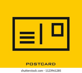Postcard icon signs