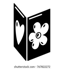 Postcard icon. Simple illustration of postcard vector icon for web