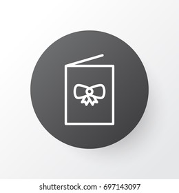 Postcard Icon Symbol. Premium Quality Isolated Celebration Card Element In Trendy Style.
