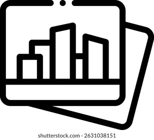 postcard icon. Thin Linear Style Design Isolated On White Background