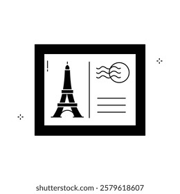 Postcard Icon Travel Souvenir Vector Icon Design