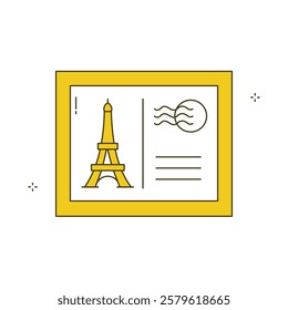 Postcard Icon Vacation Souvenir Vector Icon Design