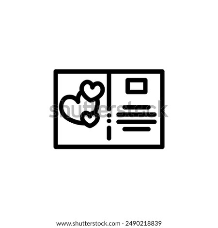 postcard icon vector design template elegant style