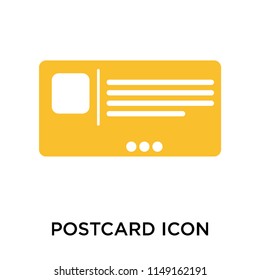 Postcard icon vector isolated on white background for your web and mobile app design, Postcard logo concept