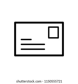 Postcard icon vector logo template.