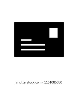 Postcard icon vector logo template.
