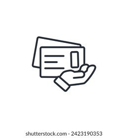 Icono postal. vector.Curso editable.Signo de estilo lineal para uso de diseño web,logotipo.Ilustración de símbolo.