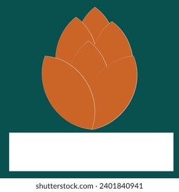 postcard with an image of an orange flower