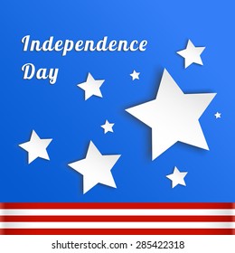 Postcard for Independence Day holiday in America. Card as a symbol of freedom. Vector illustrations to celebrate July 4th. America joy Eps 10.