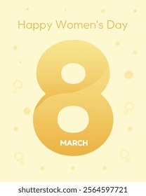 Postcard for International Women's Day on March 8. Holiday vector illustration	