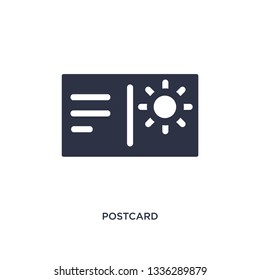 postcard isolated icon. Simple element illustration from summer concept. postcard editable logo symbol design on white background. Can be use for web and mobile.