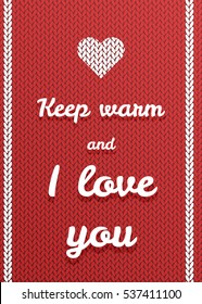 postcard keep warm and i love you
