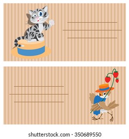 Postcard for kids. Vector illustration