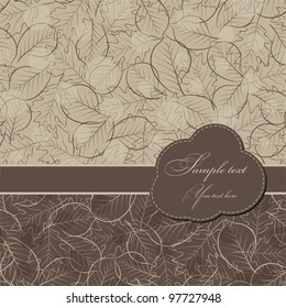 Postcard from the leaves of oak