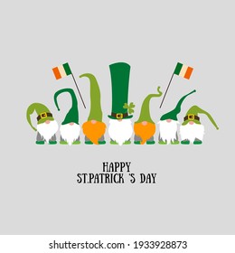 postcard leprechauns clover st patrick's day