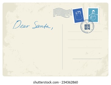 Postcard letter to Santa