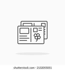 Postcard line icon. Editable stroke and pixel perfect. Can be used for digital product, presentation, print design and more.
