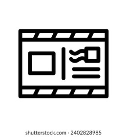 postcard line icon illustration vector graphic. Simple element illustration vector graphic, suitable for app, websites, and presentations isolated on white background