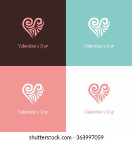 Postcard , logo Valentine's Day