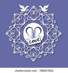 Postcard For Lovers. Vector illustration