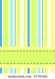 a postcard made of stripes with place for text