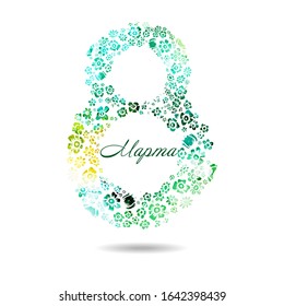 Postcard from March 8. Vector illustration