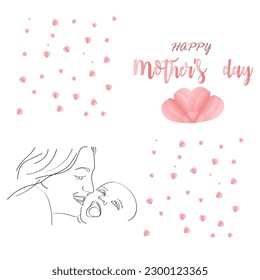 Postcard mom teasing with baby having fun
Expresses the love and concern of mother and child.