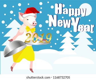 Postcard New year 2019