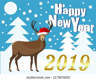 Postcard New year