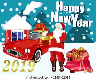 Postcard New year