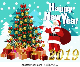 Postcard New year