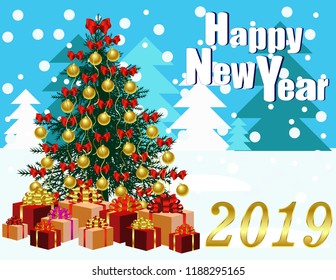 Postcard New year