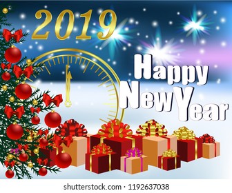 Postcard New year